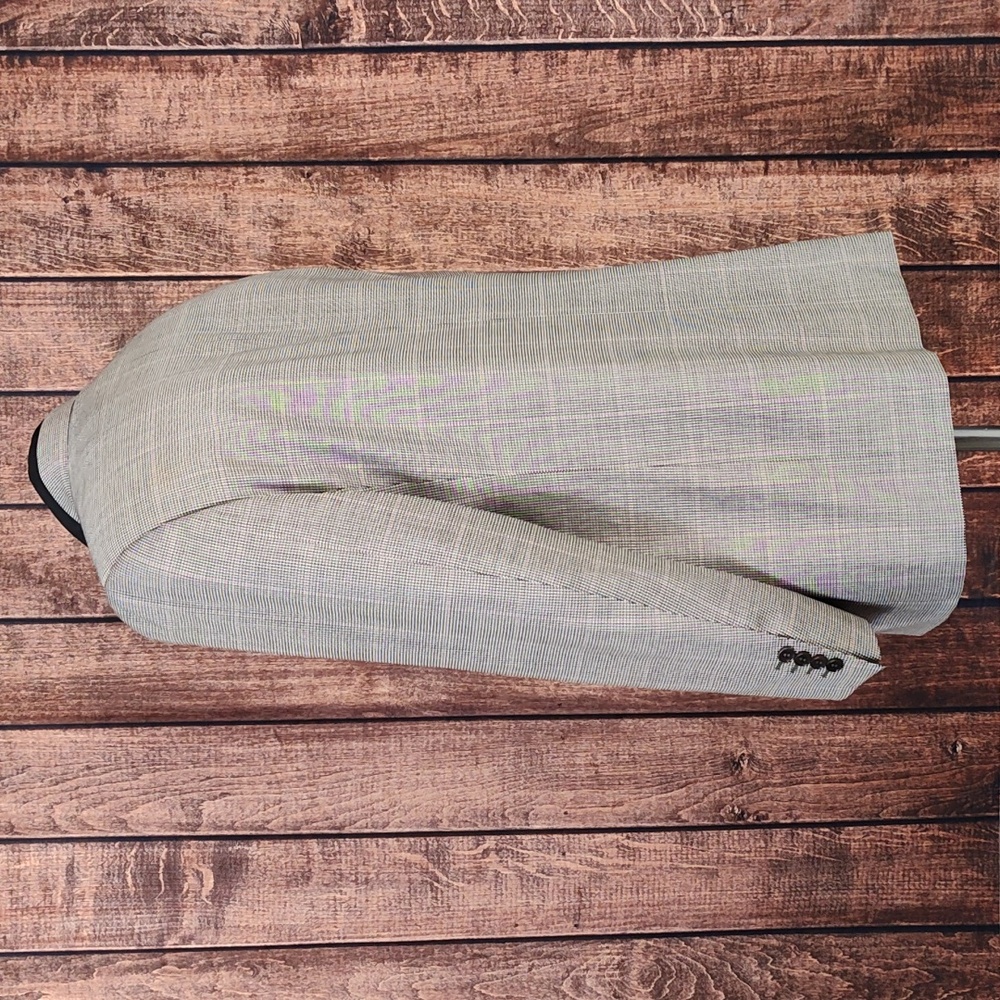 Wool Houndstooth Black and White Mens Two Button Sport Coat Excellent Condition - Picture 3 of 16